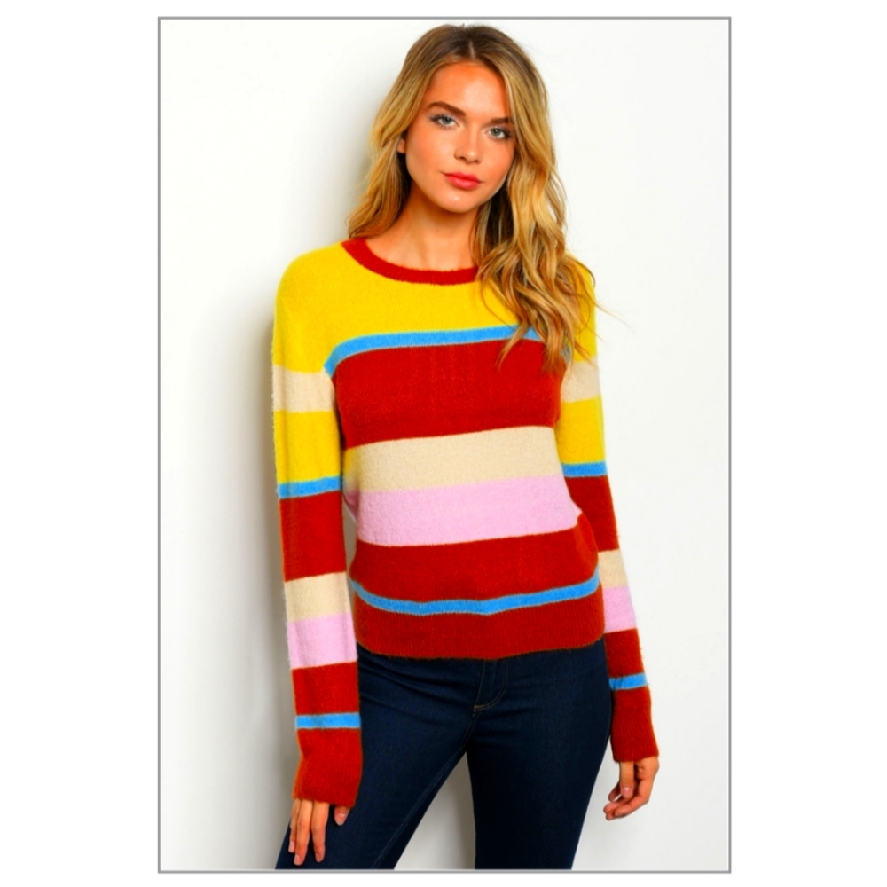 Gilli Yellow Multi Color Sweater